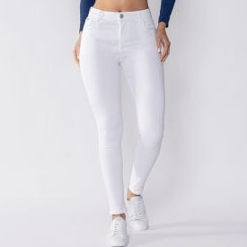Calça Feminina Jeans Skinny Básica Boby Blues Branco