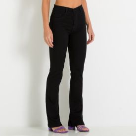 Calça Jeans Boot Cut Cintura Alta Basic Sawary