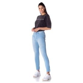 Calça Jeans Cigarrete com Stone Contatho