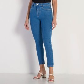Calça Jeans Feminina Push Up Skinny Sawary Azul Claro