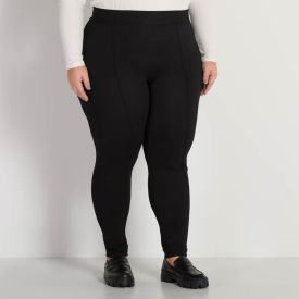 Calça Malha Diagonal Venecia Patrícia Foster Mais  Preto