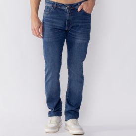 Calça Jeans Masculina Slim Marc Alain Azul Medio