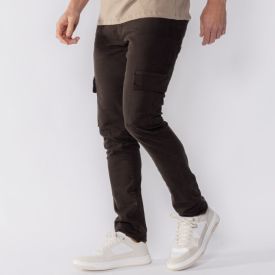 Calça Masculina Skinny Com Bolso Cargo Zune