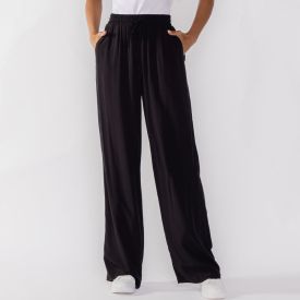 Cal&ccedil;a Pijama Feminina Viscose Patricia Foster Preto
