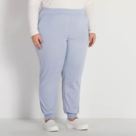 Calça Plus Size Moletom com Felpa Patricia Foster Mais Azul