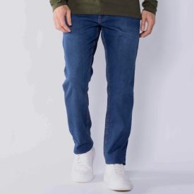 Calça Jeans Masculina Slim Marc Alain Azul Medio