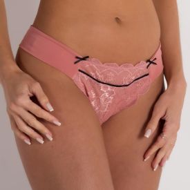 Calcinha Feminina Em Renda Camila Moretti Caramelo