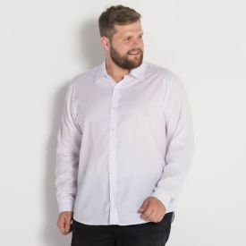 Camisa Plus Size Mista Marc Alain Plus Branco Antigo
