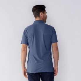 Camisa Polo Masculina De Poliamida Pacific Blue