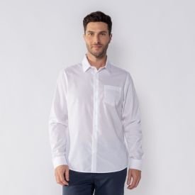 Camisa Social Masculina Com Bolso Marc Alain