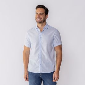 Camisa Social Masculina Manga Curta Marc Alain