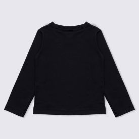 Camiseta 1 a 3 anos Térmica Gola Redonda Fakini Preto