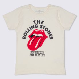Camiseta 12 a 16 anos The Rolling Stones BandUP Off White