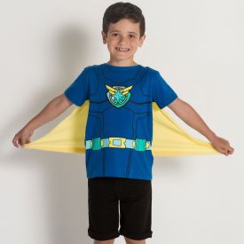 Camiseta 4 a 10 anos Malha Removível Hot Dog Royal