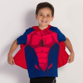 Camiseta 4 a 10 anos Spider Man + Capuz Brandili Milano