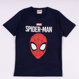 Camiseta Homem Aranha Infantil 4 a 10 Anos Marvel Azul Marinho