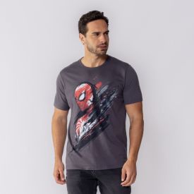 Camiseta Homem Aranha Masculina Bandup Chumbo 19-3917