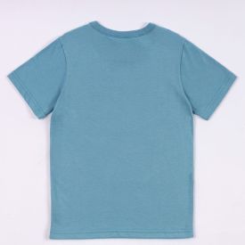 Camiseta Minecraft Infantil 6 a 12 Anos Azul Aquatico