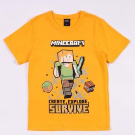 Camiseta Minecraft Infantil 6 a 12 Anos