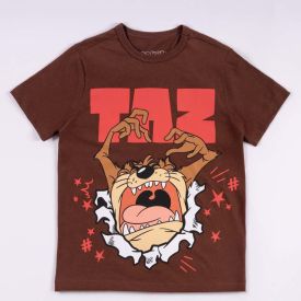 Camiseta Taz Mania Infantil 4 a 10 Anos Looney Tunes