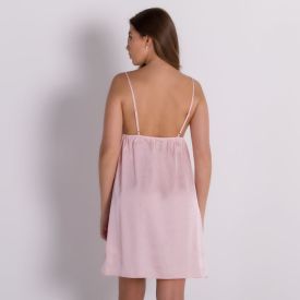 Camisola De Cetim Com Bojo Removível Camila Moretti