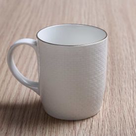 Caneca Branca Chiara Havan Casa 290Ml - Filete Dourado