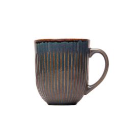 Caneca De Cerâmica Linear Lyor 380 Ml - Azul