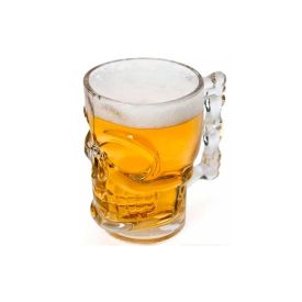 Caneca De Vidro Caveira 510Ml Lyor - Vidro
