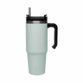 Caneca Térmica Slim Com Canudo Wolff 890Ml - Verde