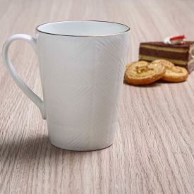 Caneca Zoe Branca Havan Casa 320Ml - Filete Dourado