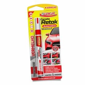 Caneta Retok Automotivo Tira Riscos Luxcar - Vermelho