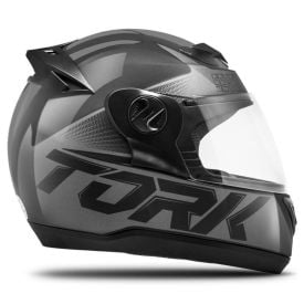 Capacete Liberty Evolution G7 Protork - PRETO/CINZA 56
