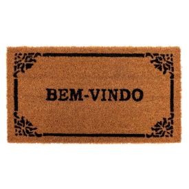 Capacho Fibra De Coco 33 X 60Cm Mumbai Havan - Bem-Vindo 