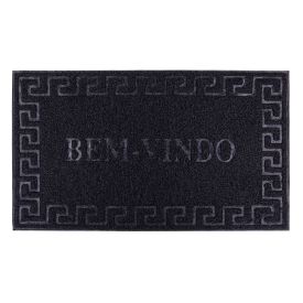 Capacho Vinil 40X60cm Bem Vindo Solecasa - Preto