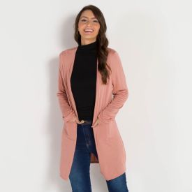 Cardigan Viscose com Bolso Patricia Foster Rosado