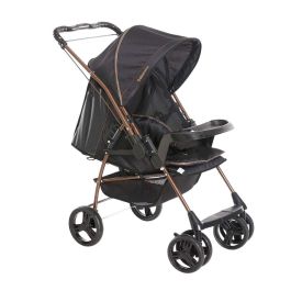 Carrinho de Bebê Milano Reversível Galzerano New - Preto Cobre