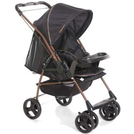 Carrinho De Bebê Milano Reversível Galzerano New - Preto Cobre