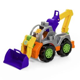 Carrinho Divertido Rodadinhos Block Trator Ta Te Ti - 0877