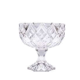 Centro De Mesa Com Pé Deli 18Cm Lyor - Cristal
