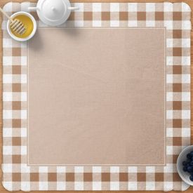 Centro De Mesa Viena 65X65 Cm Havan Casa - Vichy Textura Bege