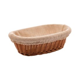 Cesta De Pão Oval Lyor 24Cm - Tecido Natural