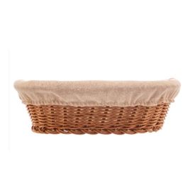 Cesta De Pão Oval Lyor 27Cm - Tecido Natural