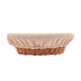 Cesta De Pão Redonda Lyor 21Cm - Tecido Natural