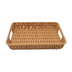 Cesta Retangular Com Alça Havan Casa 25Cm - Natural