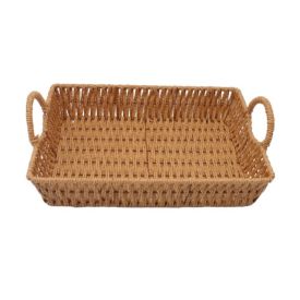 Cesta Retangular Com Alça Havan Casa 27Cm - Natural