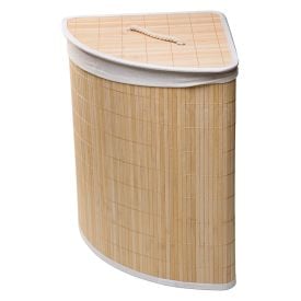 Cesto de Roupas de Bambu com Tampa Triangular Lyor