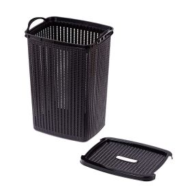 Cesto De Roupas Plasútil Trama 40 Litros - Preto