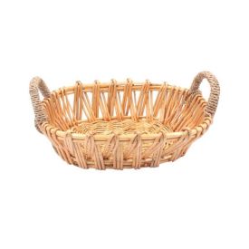 Cesto Oval Com Alça Fibra Vime 30Cm Havan Casa - Natural