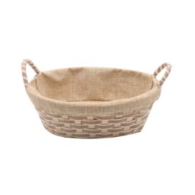 Cesto Oval Com Forro Havan Casa 25 Cm - Natural