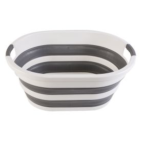 Cesto Retratil Camesa 26L - Branco e Cinza